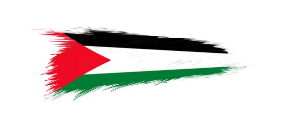 Bandera de Palestina en pincelada grunge . — Vector de stock