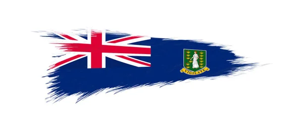 Drapeau des îles Vierges britanniques en coup de pinceau . — Image vectorielle