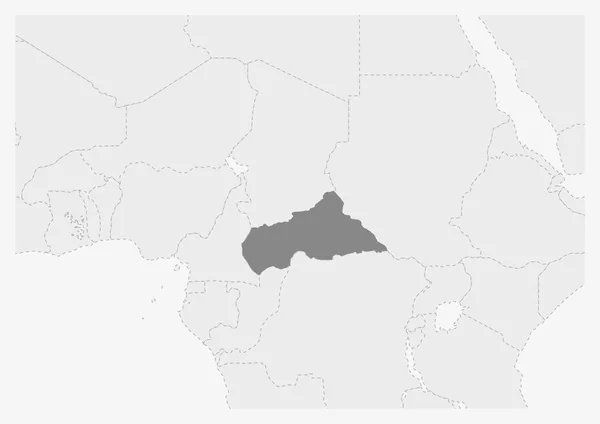 Карта Африки з виділеним картою автомобіля — стоковий вектор