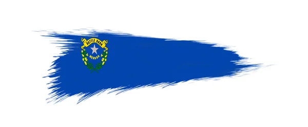 Прапор штату Невада США в Бразі щітка. — стоковий вектор