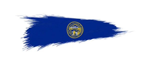 Vlajka státu Nebraska USA v grunge Brush. — Stockový vektor