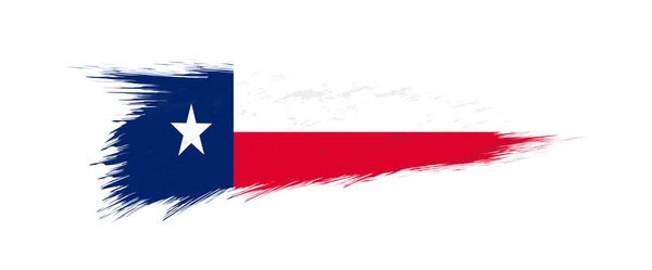 Bandera de Texas US State en pincel grunge . — Vector de stock