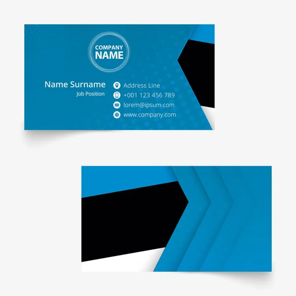 एस्टोनिया ध्वज व्यवसाय कार्ड, मानक आकार (90x50 मिमी) व्यवसाय कार्ड टेम्पलेट — स्टॉक व्हेक्टर