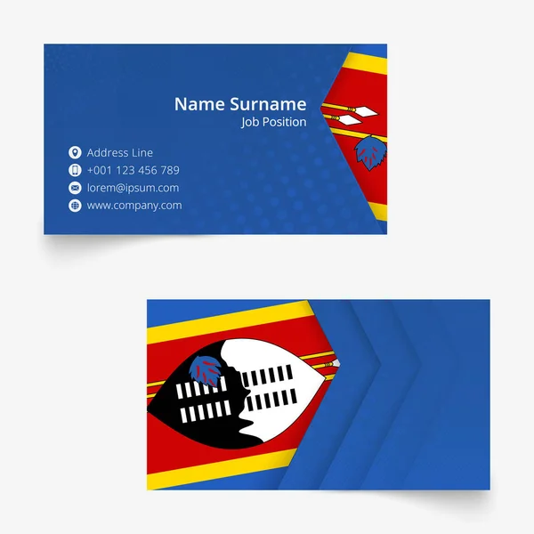 Swaziland flagga visitkort, standardstorlek (90x50 mm) visitkort mall — Stock vektor