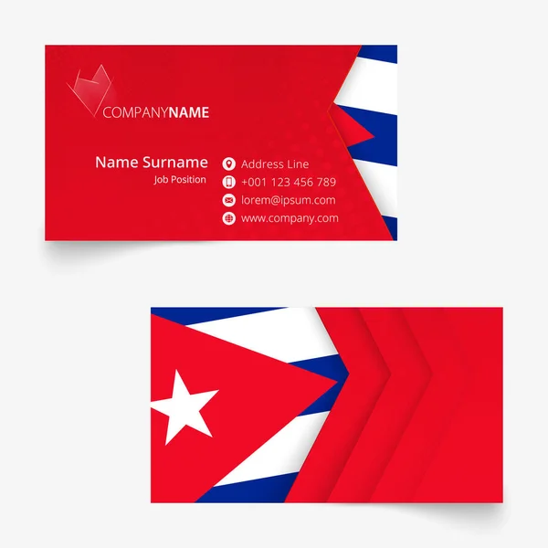 Кубинская визитная карточка, стандартный размер (90х50 мм) — стоковый вектор