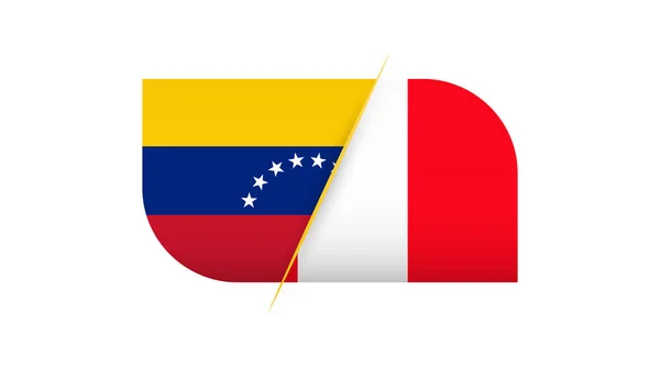 Competição de futebol Venezuela vs Peru . — Vetor de Stock