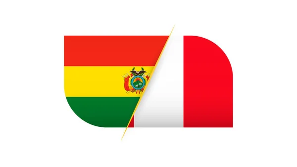 Futbol müsabakası Bolivya vs Peru. — Stok Vektör