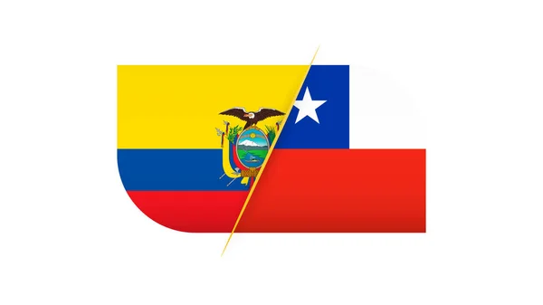 Competição de futebol Equador vs Chile . — Vetor de Stock