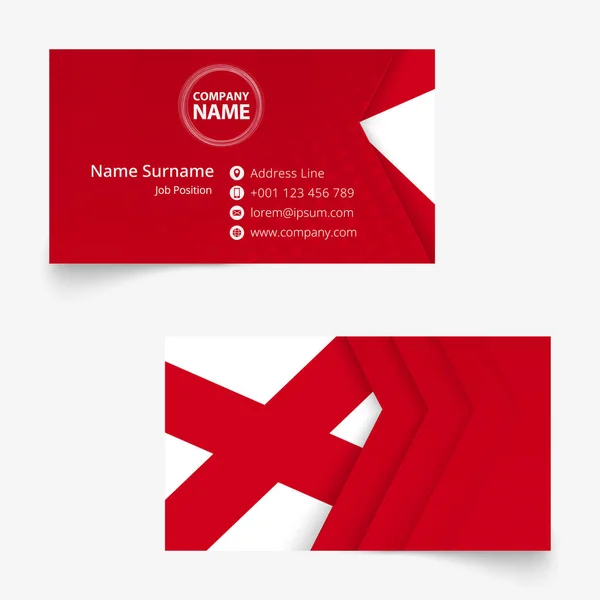 Alabama Flag Business Card, стандартный размер (90x50 мм) шаблон визитки — стоковый вектор