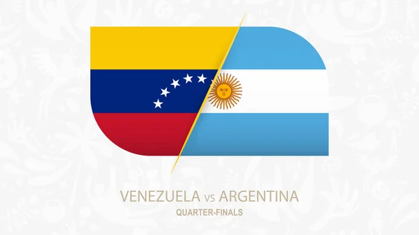 Венесуела проти Аргентини, Чвертьфінали футбольного конкурсу. — стоковий вектор