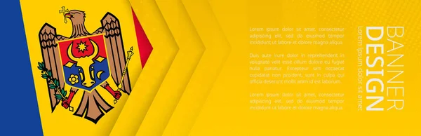 Banner szablon z flagą Mołdawii do reklamy podróży, biznesu i innych — Wektor stockowy