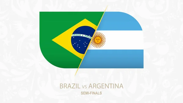 Бразилія проти Аргентини, півфінали футбольних змагань. — стоковий вектор