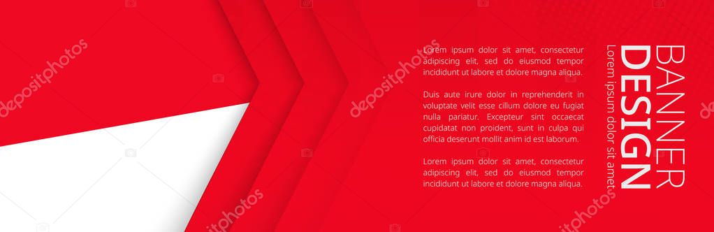 Banner template with flag of Indonesia for advertising travel, business and other.