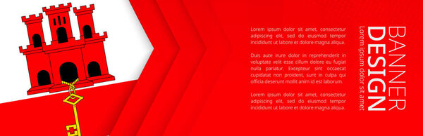 Шаблон баннера с флагом Гибралтара для рекламных путешествий, бизнеса и других
.