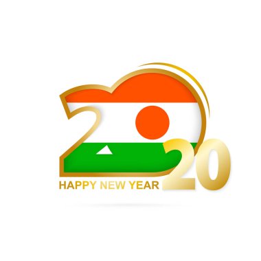 Yıl 2020 Nijer Bayrak desen li. Mutlu Yıllar Tasarım.