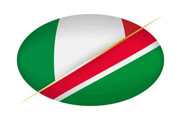 Italia contro Namibia, concetto per il torneo di rugby . — Vettoriale Stock