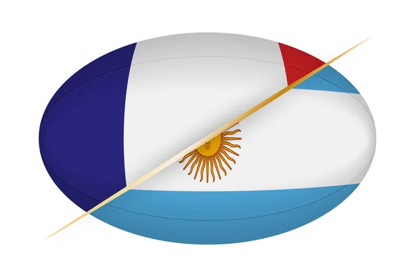 France contre Argentine, concept de tournoi de rugby . — Image vectorielle