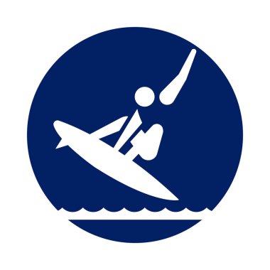 Yuvarlak Sörf pictogram, mavi daire yeni spor simgesi.