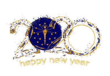 Indiana bayrağıyla Mutlu 2020 Yılları.