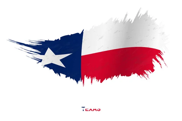 Bandera Texas State Estilo Grunge Con Efecto Ondulante Vector Grunge — Vector de stock