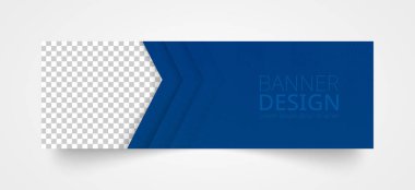 Görüntü için yer içeren web pankartı şablonu. Vektör illüstrasyonu.