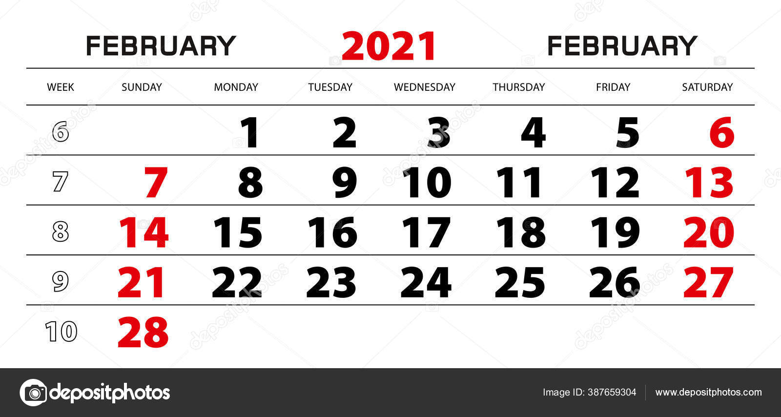 2021 Calendar February 12 2021 Holiday February Month And Year