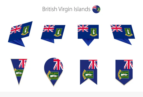 British Virgin Islands National Flag Collection Eight Versions British Virgin — Stock Vector