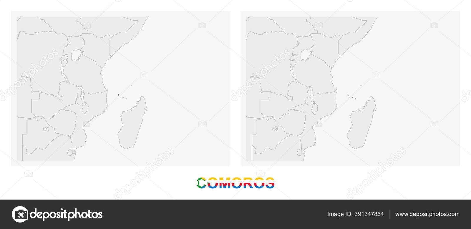 Comores Drapeau Carte La - Images vectorielles gratuites sur