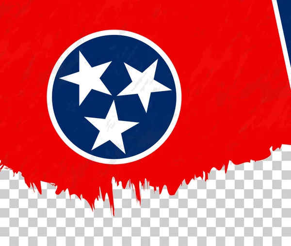 Bandera Estilo Grunge Tennessee Sobre Fondo Transparente — Archivo Imágenes Vectoriales