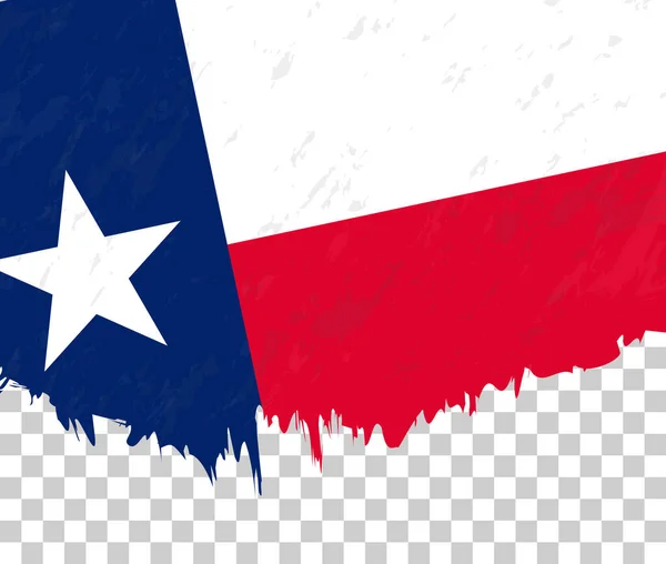 Bandera Estilo Grunge Texas Sobre Fondo Transparente — Vector de stock