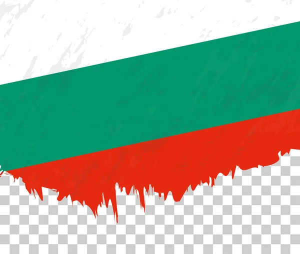 透明背景下的保加利亚Grunge风格国旗 — 图库矢量图片