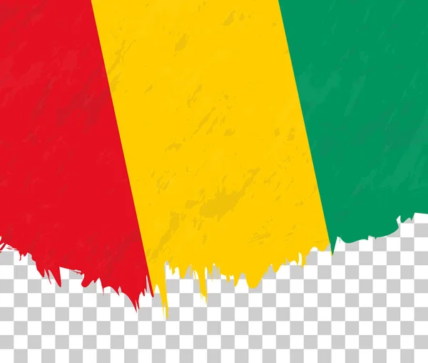 Σημαία Τύπου Grunge Της Γουινέας Διαφανές Φόντο — Διανυσματικό Αρχείο