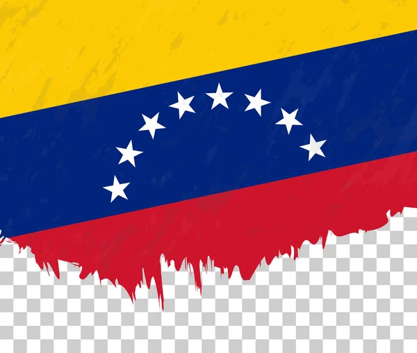 Bandera Estilo Grunge Venezuela Sobre Fondo Transparente — Archivo Imágenes Vectoriales