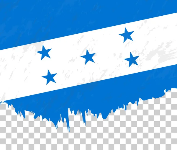 Bandeira Estilo Grunge Honduras Fundo Transparente — Vetor de Stock