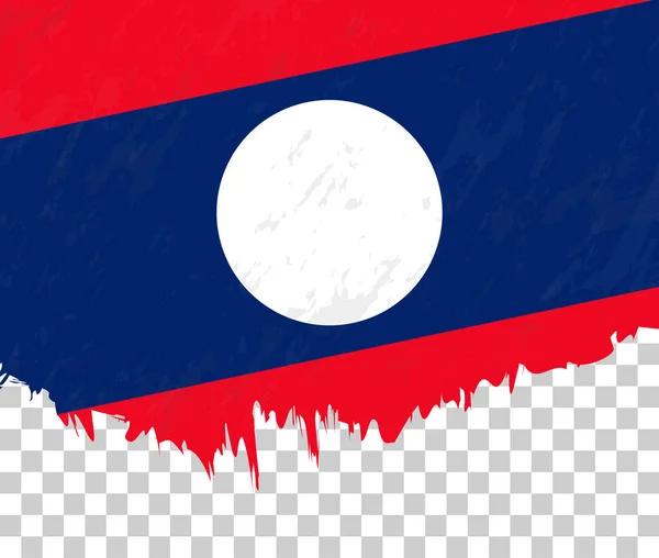 Bandera Estilo Grunge Laos Sobre Fondo Transparente — Archivo Imágenes Vectoriales