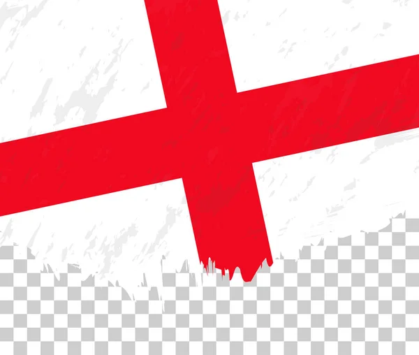 Grunge Achtige Vlag Van Engeland Een Transparante Achtergrond — Stockvector