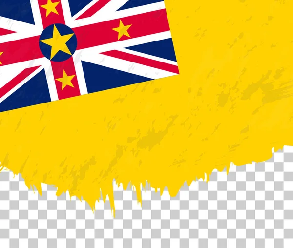透明背景下的纽埃格朗格风格旗帜 — 图库矢量图片