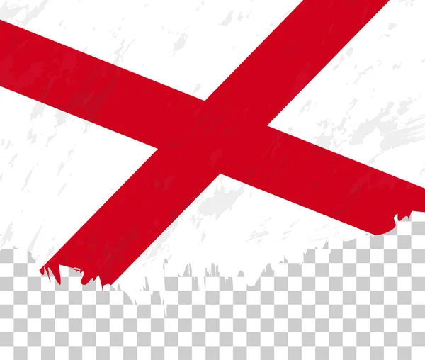Grunge Stil Flagga Alabama Transparent Bakgrund — Stock vektor