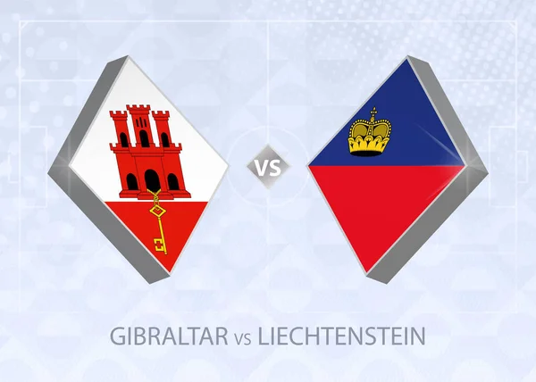 Gibraltar Liechtenstein Liga Grupo Competencia Europea Fútbol Sobre Fondo Fútbol — Vector de stock