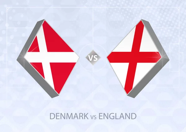 Danemark Angleterre Ligue Groupe Concours Européen Football Sur Fond Bleu — Image vectorielle