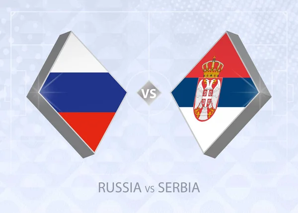 Rusia Serbia Liga Grupo Competencia Europea Fútbol Sobre Fondo Fútbol — Vector de stock