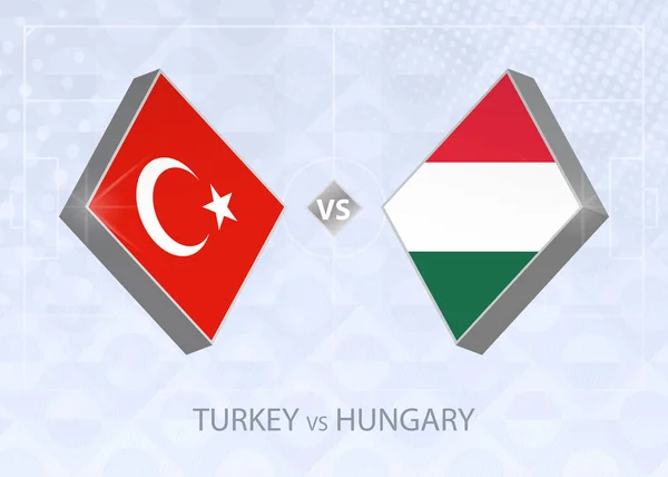 Turquía Hungría Liga Grupo Competencia Europea Fútbol Sobre Fondo Fútbol — Vector de stock