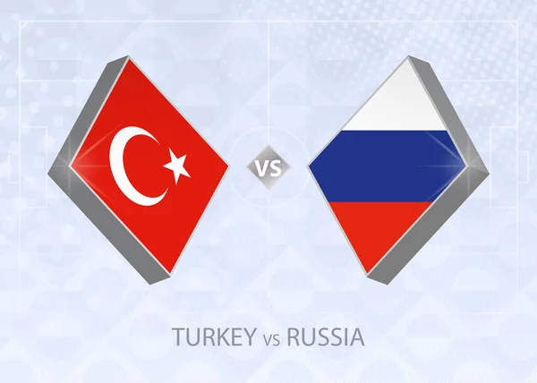 Turcja Kontra Rosja Liga Grupa Europejski Konkurs Piłki Nożnej Tle — Wektor stockowy
