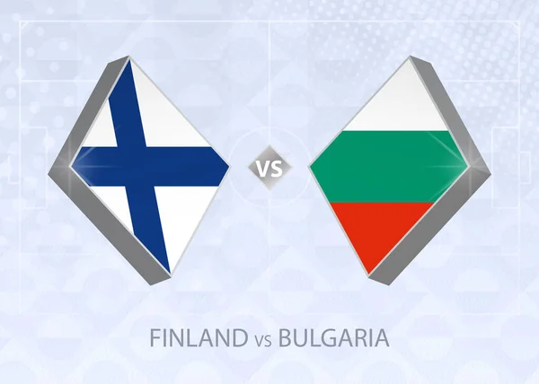 Finlandia Bulgaria Liga Grupo Competencia Europea Fútbol Sobre Fondo Fútbol — Vector de stock