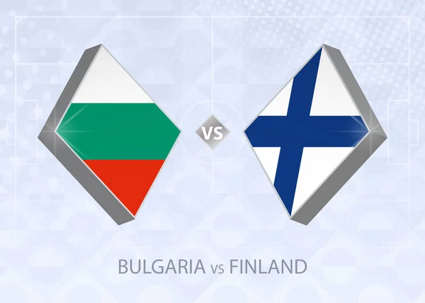 Bulgaria Finlandia Lega Gruppo Concorso Europeo Calcio Sfondo Blu — Vettoriale Stock