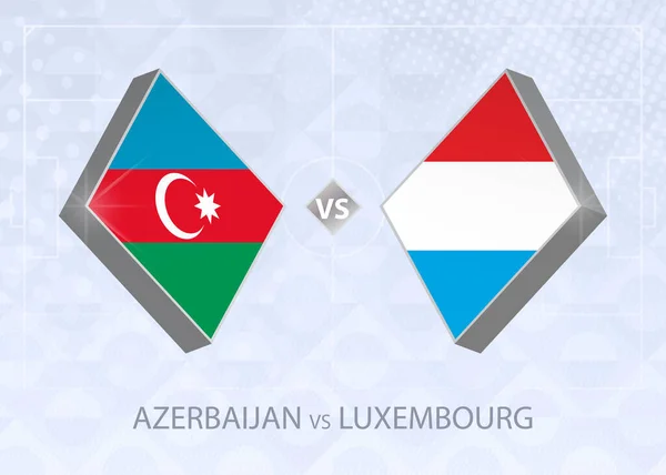 Azerbaiyán Luxemburgo Liga Grupo Competencia Europea Fútbol Sobre Fondo Fútbol — Vector de stock