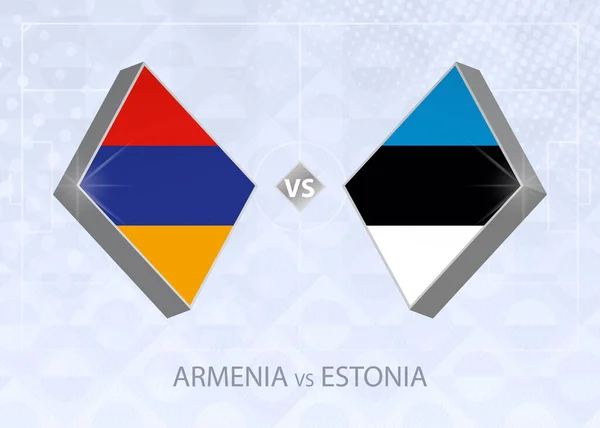Armenia Estonia Liga Grupo Competencia Europea Fútbol Sobre Fondo Fútbol — Vector de stock