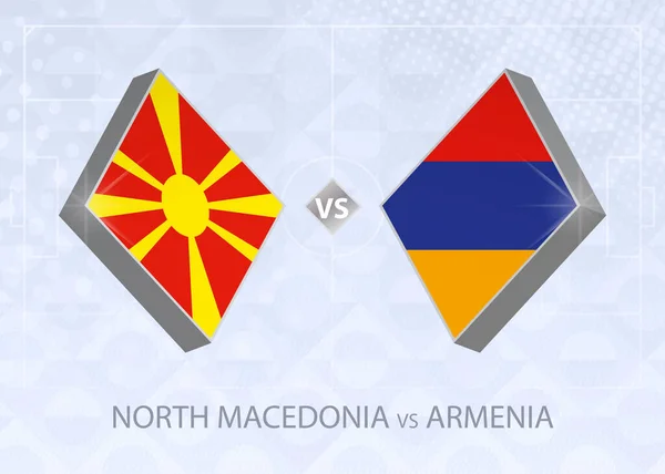 Macedonia Del Norte Armenia Liga Grupo Competencia Europea Fútbol Sobre — Vector de stock