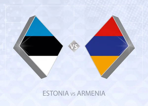 Estonia Armenia Liga Grupo Competencia Europea Fútbol Sobre Fondo Fútbol — Vector de stock