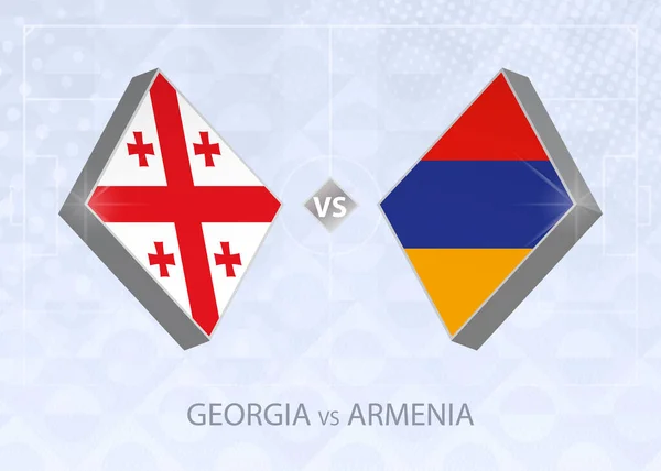 Georgia Armenia Liga Grupo Competencia Europea Fútbol Sobre Fondo Fútbol — Vector de stock